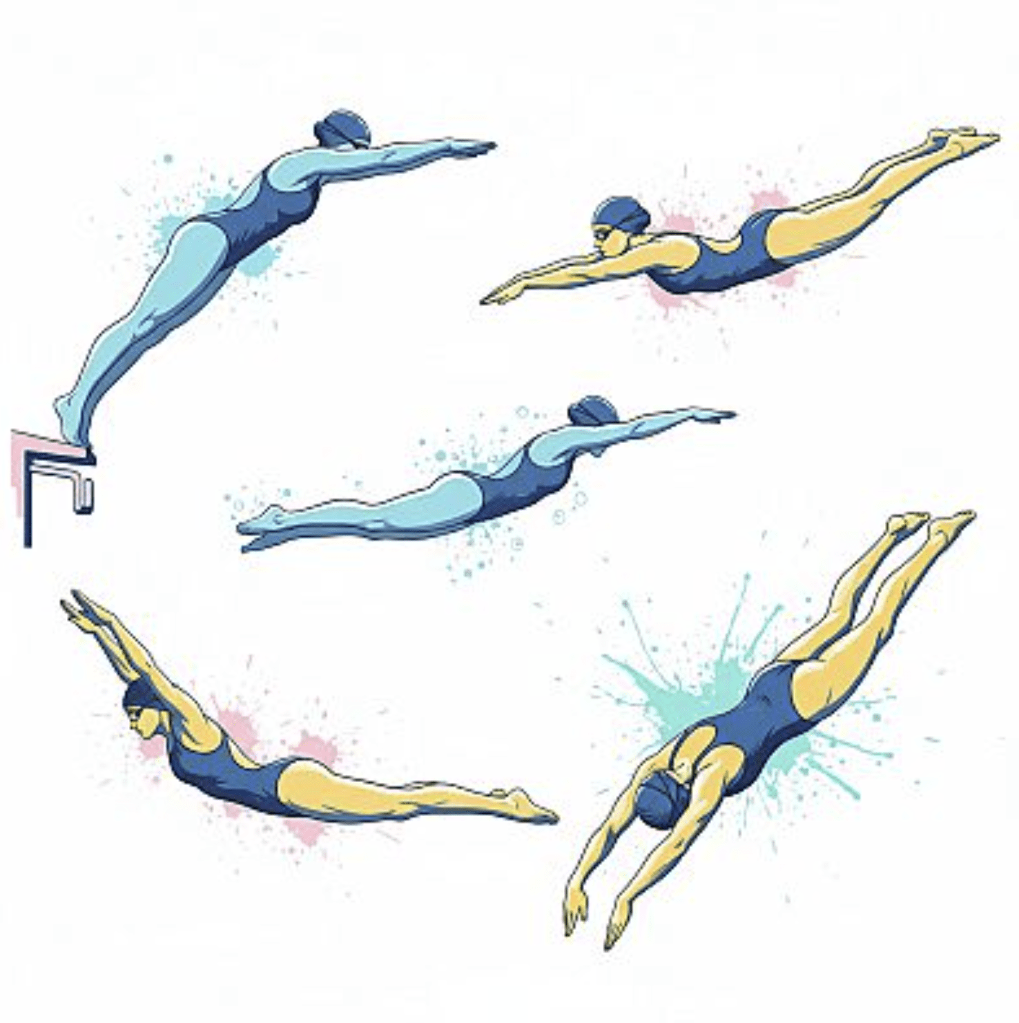 FEMALE SWIMMER VECTOR DESIGN 5