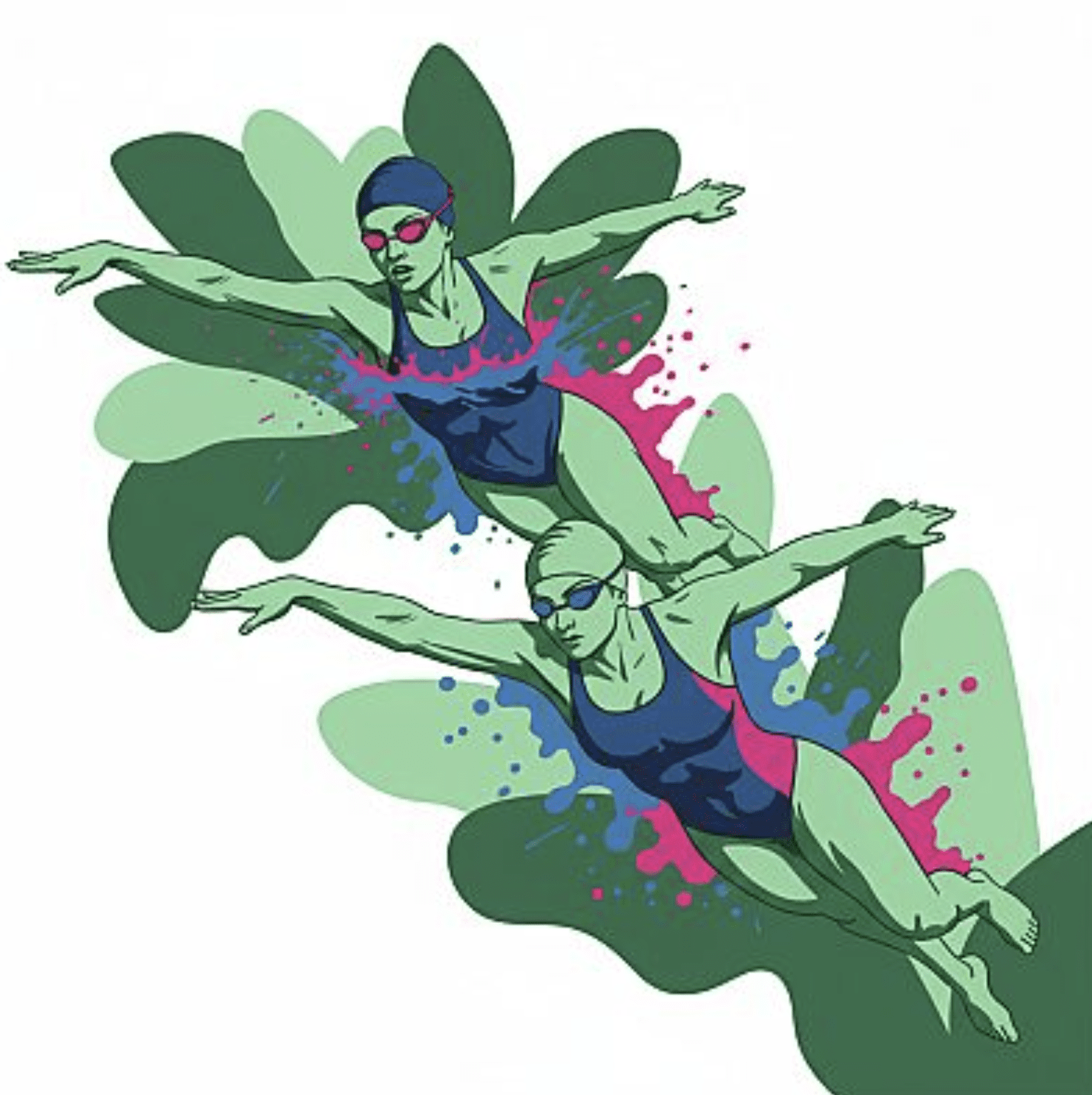 FEMALE SWIMMER VECTOR DESIGN 6