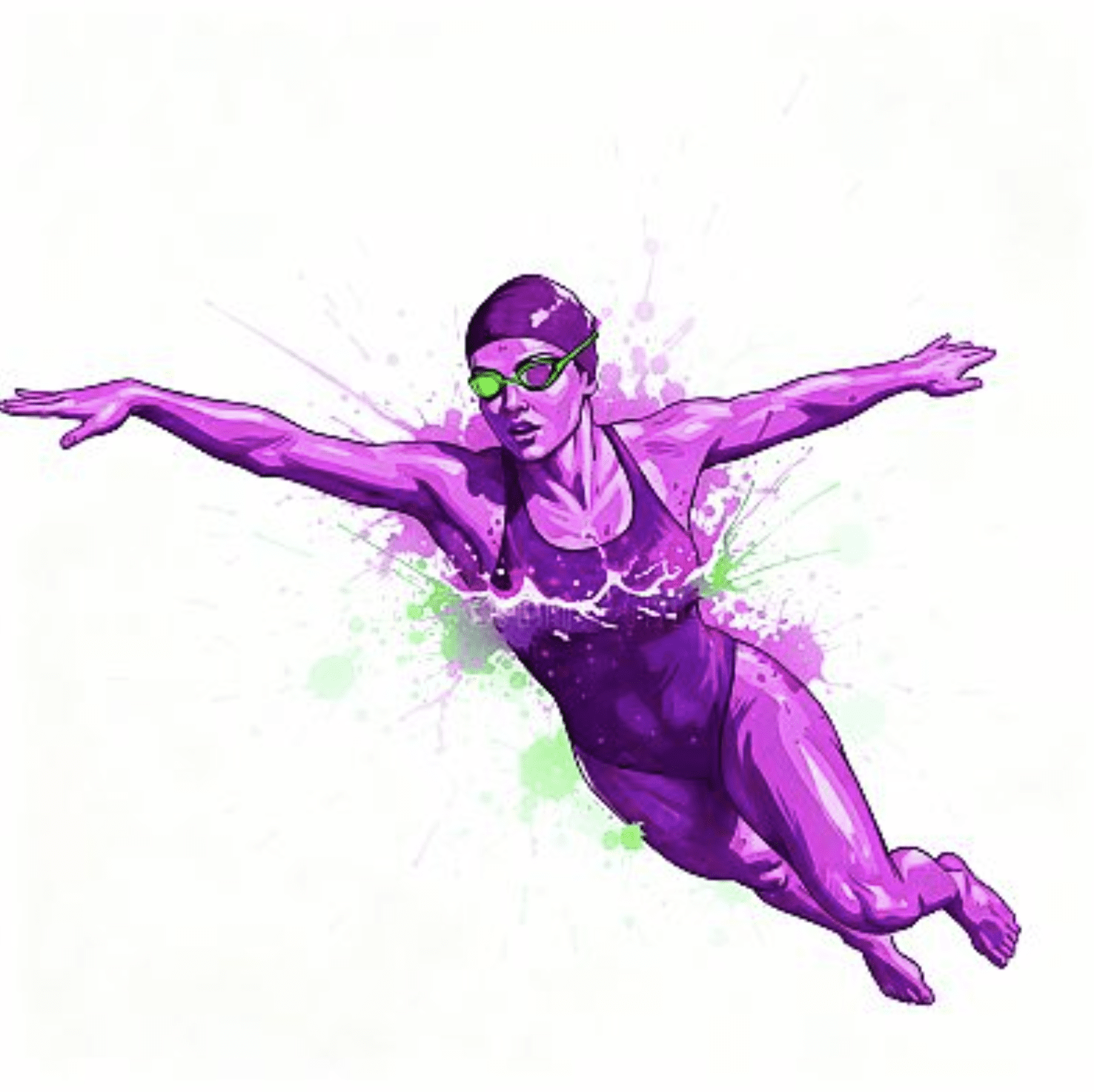 FEMALE SWIMMER VECTOR DESIGN 8