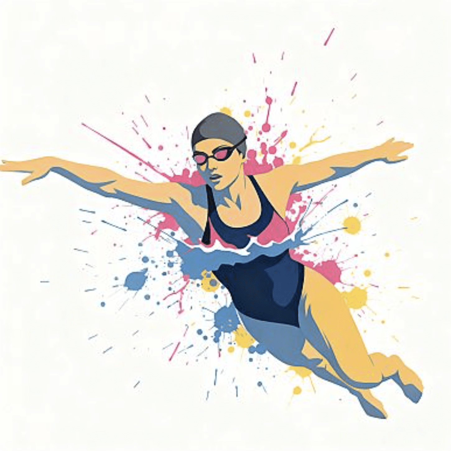 FEMALE SWIMMER VECTOR DESIGN 9