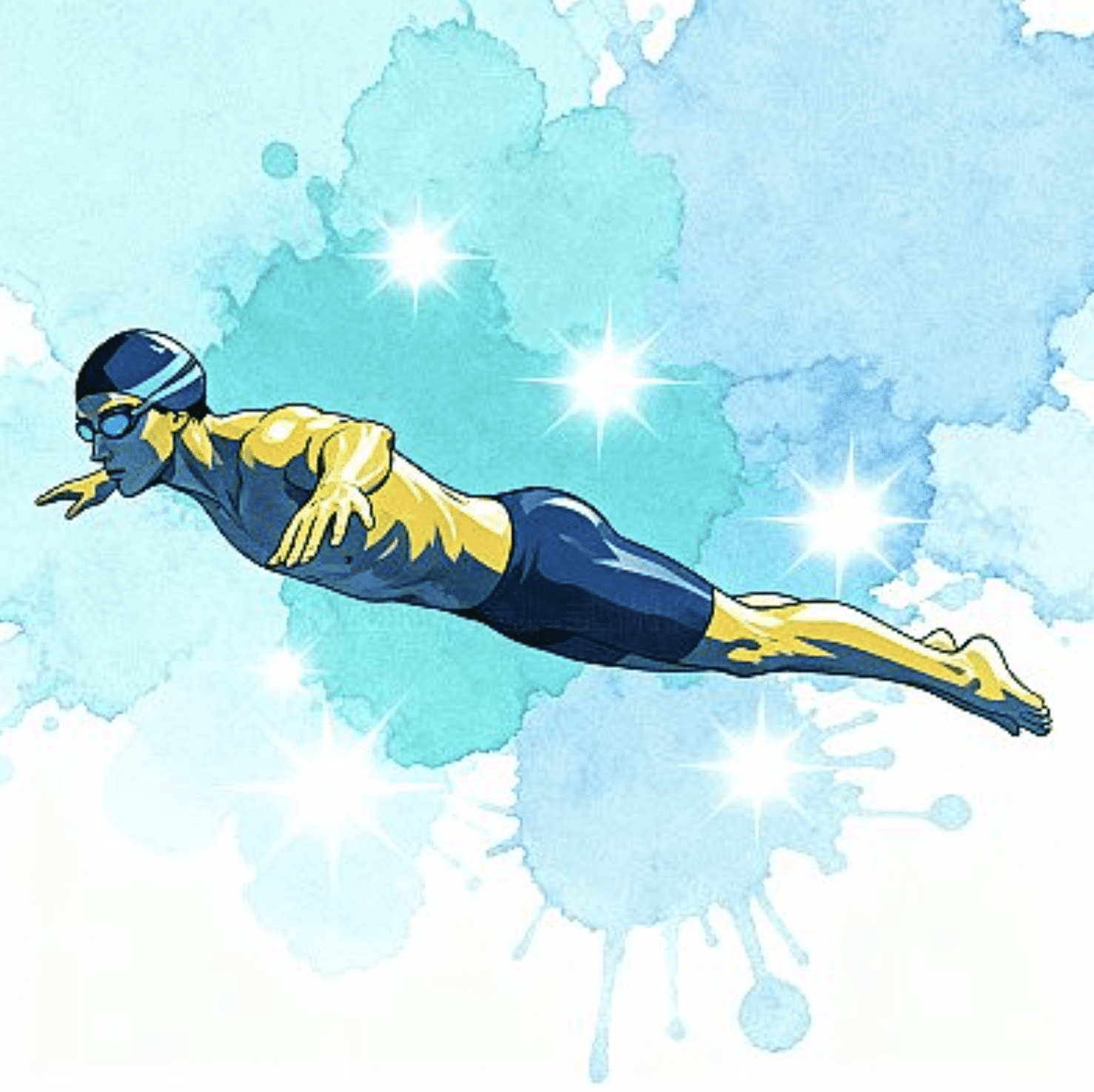 MALE SWIMMER VECTOR DESIGN 1