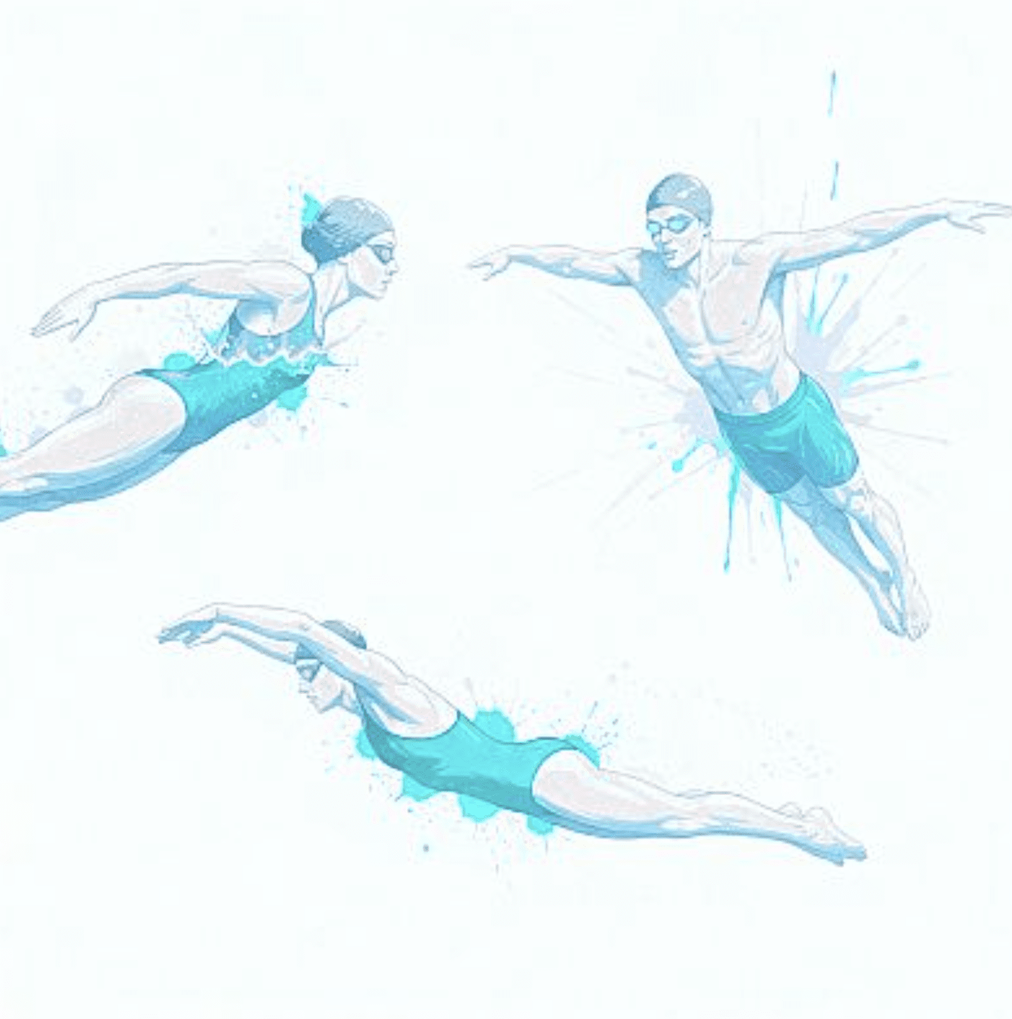 MALE and FEMALE SWIMMER VECTOR DESIGN 2